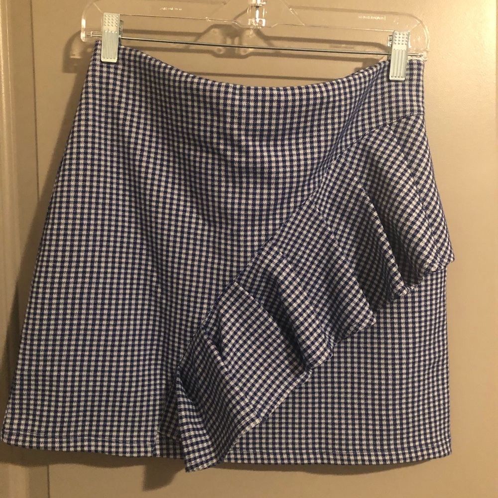 TOPSHOP Gingham Ruffle Skirt